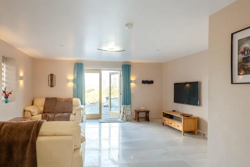 Games room seating and TV