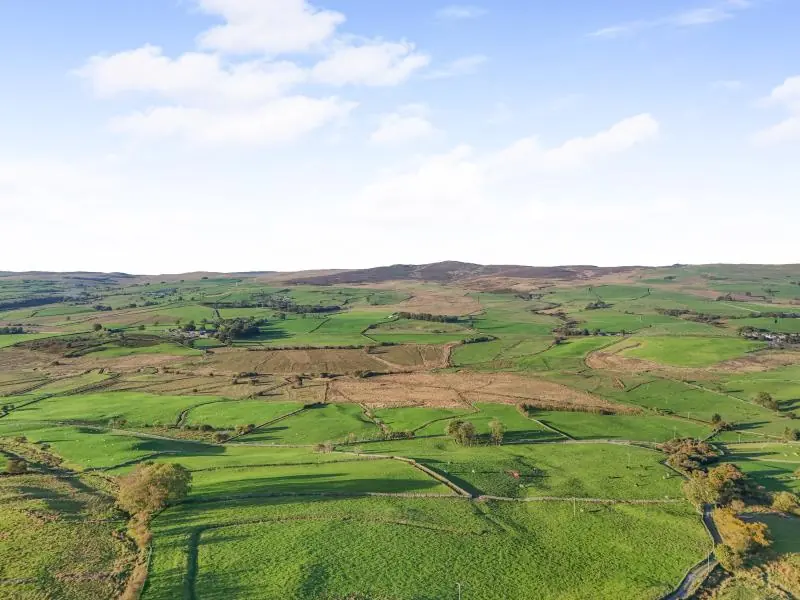 Fields and hills stretching to the horizon